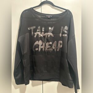 Rock & Republic Black Graphic Crewneck Shirt